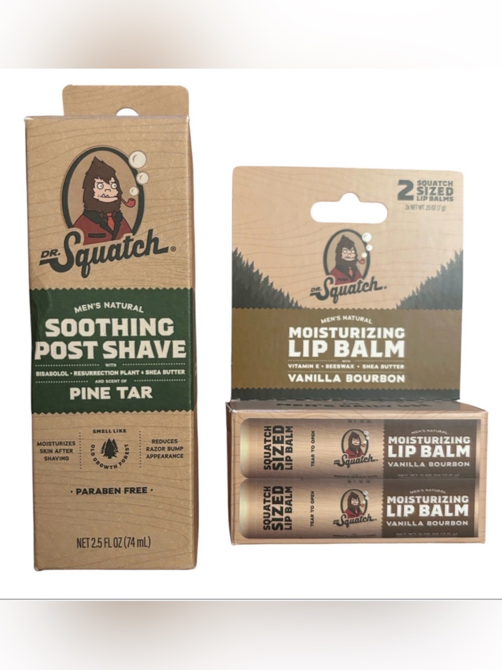 Dr. Squatch Bundle | Soothing Post Shave Pine Tar Moisturizing Vanilla Bourbon 1
